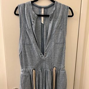 Free People Blue romper with rope